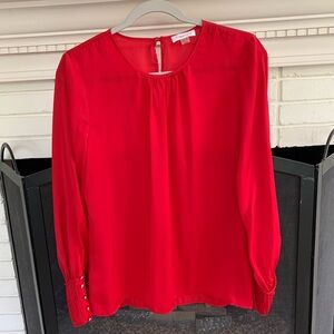 Calvin Klein Red Blouse Small